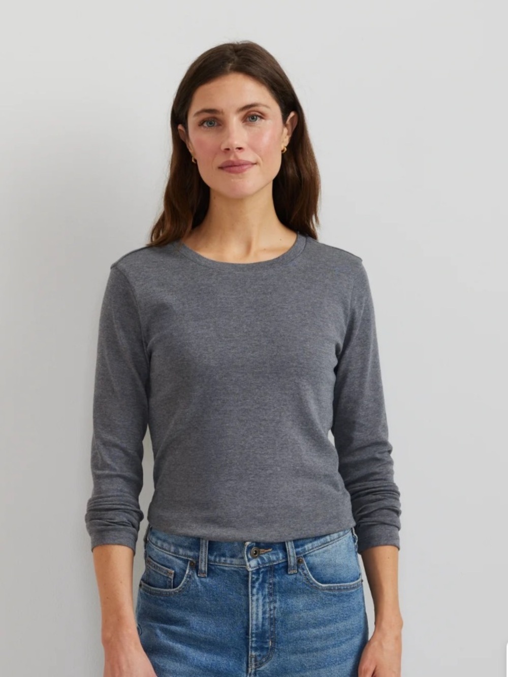 Women's Everyday Long-Sleeve Crewneck T-Shirt Eddie Bauer Size small